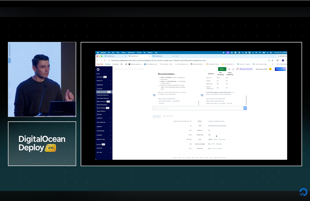 Inference Router on stage at Deploy 2026 keynote