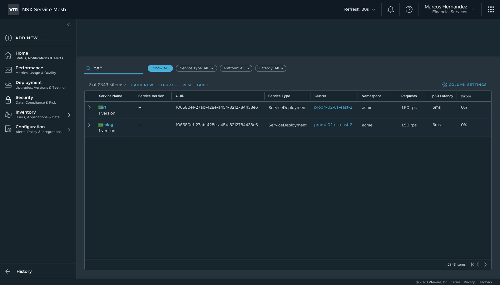 Datagrid showing filtered matches found