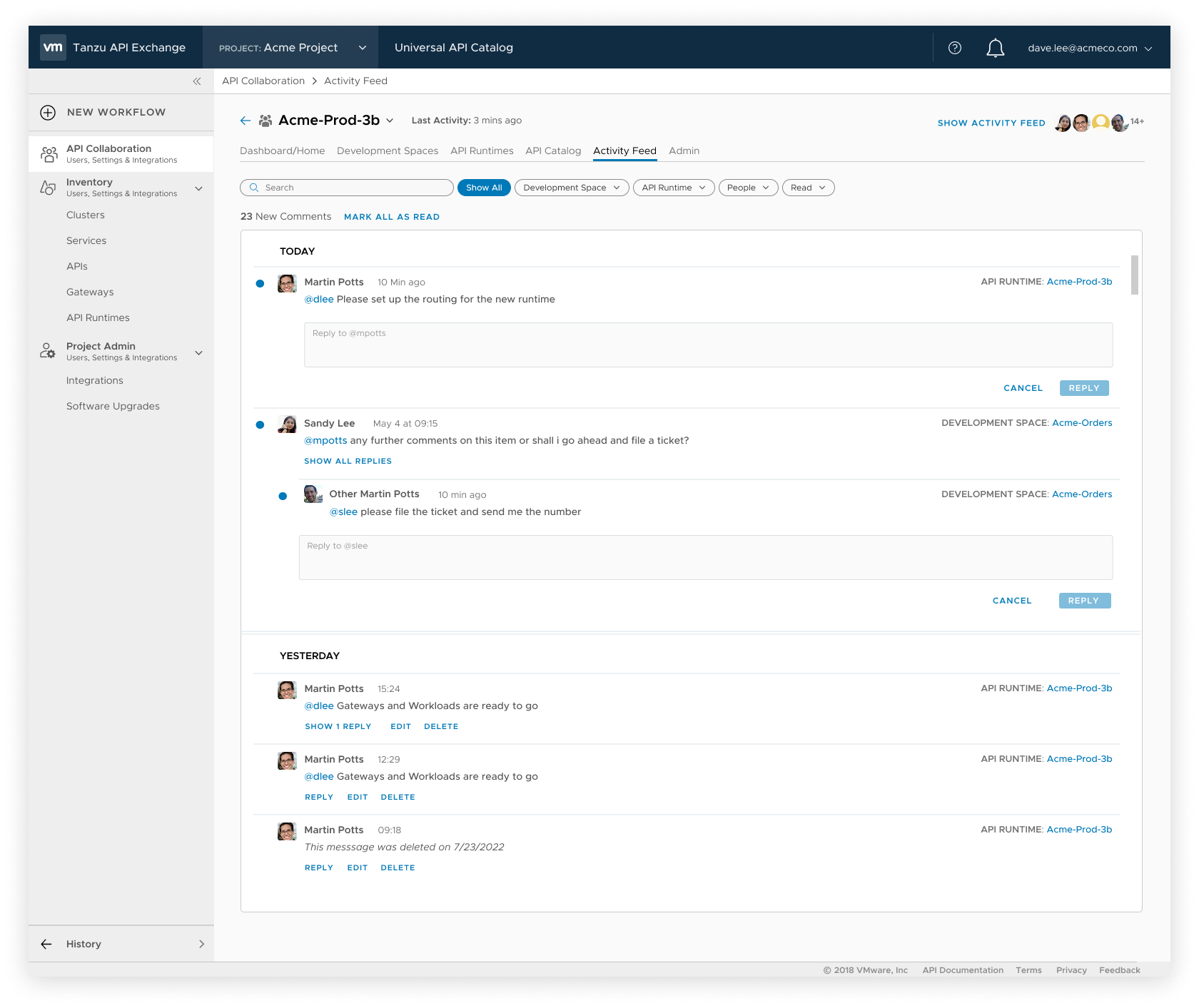 Activity Feed full view