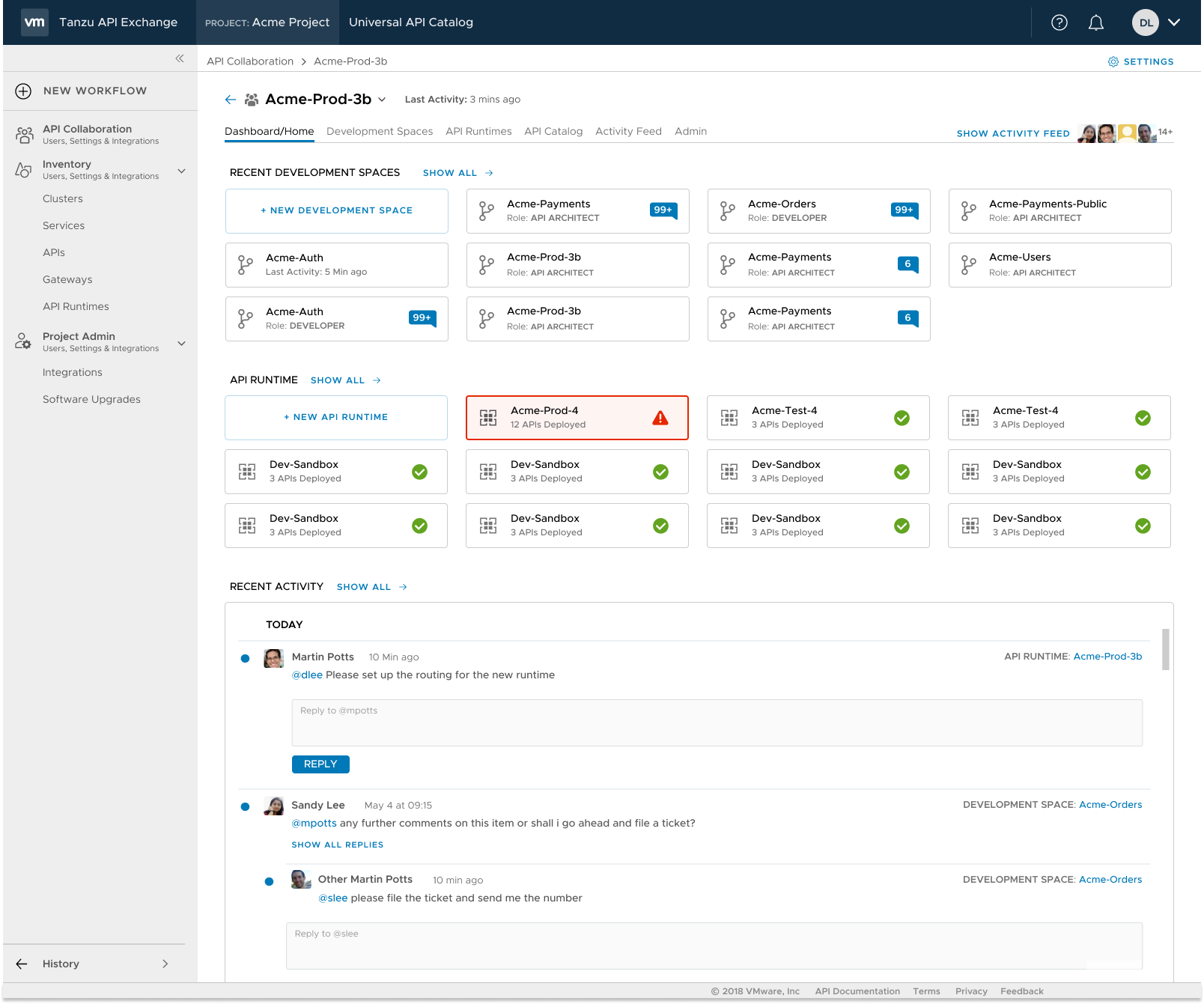 Collaboration Space overview